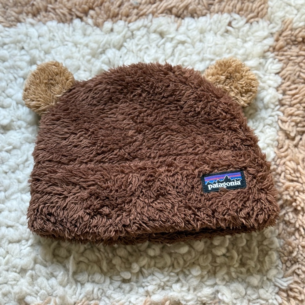 Patagonia Fuzzy Brown Hat with Ears
